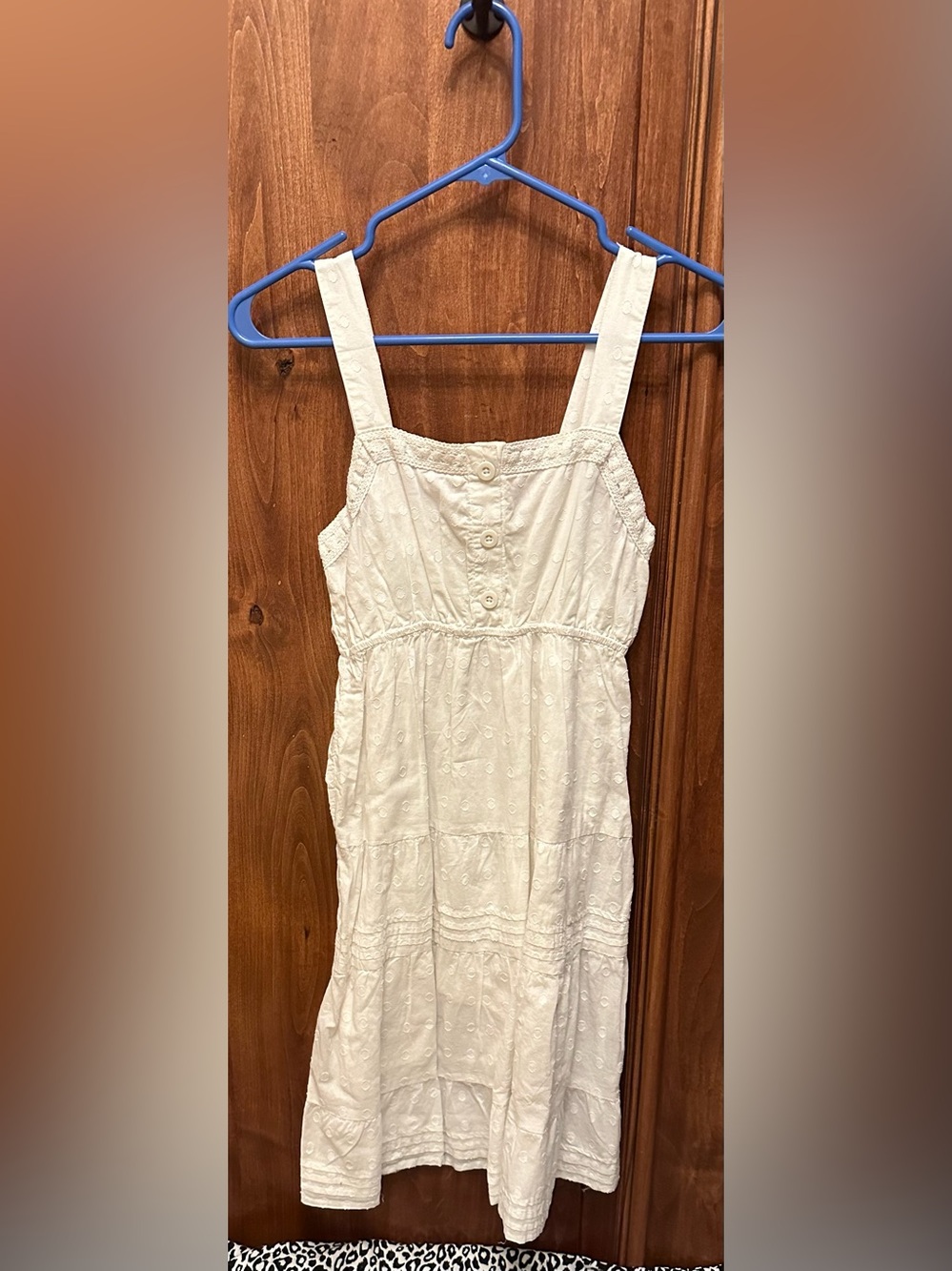 SO White Eyelet Button-Front Sundress